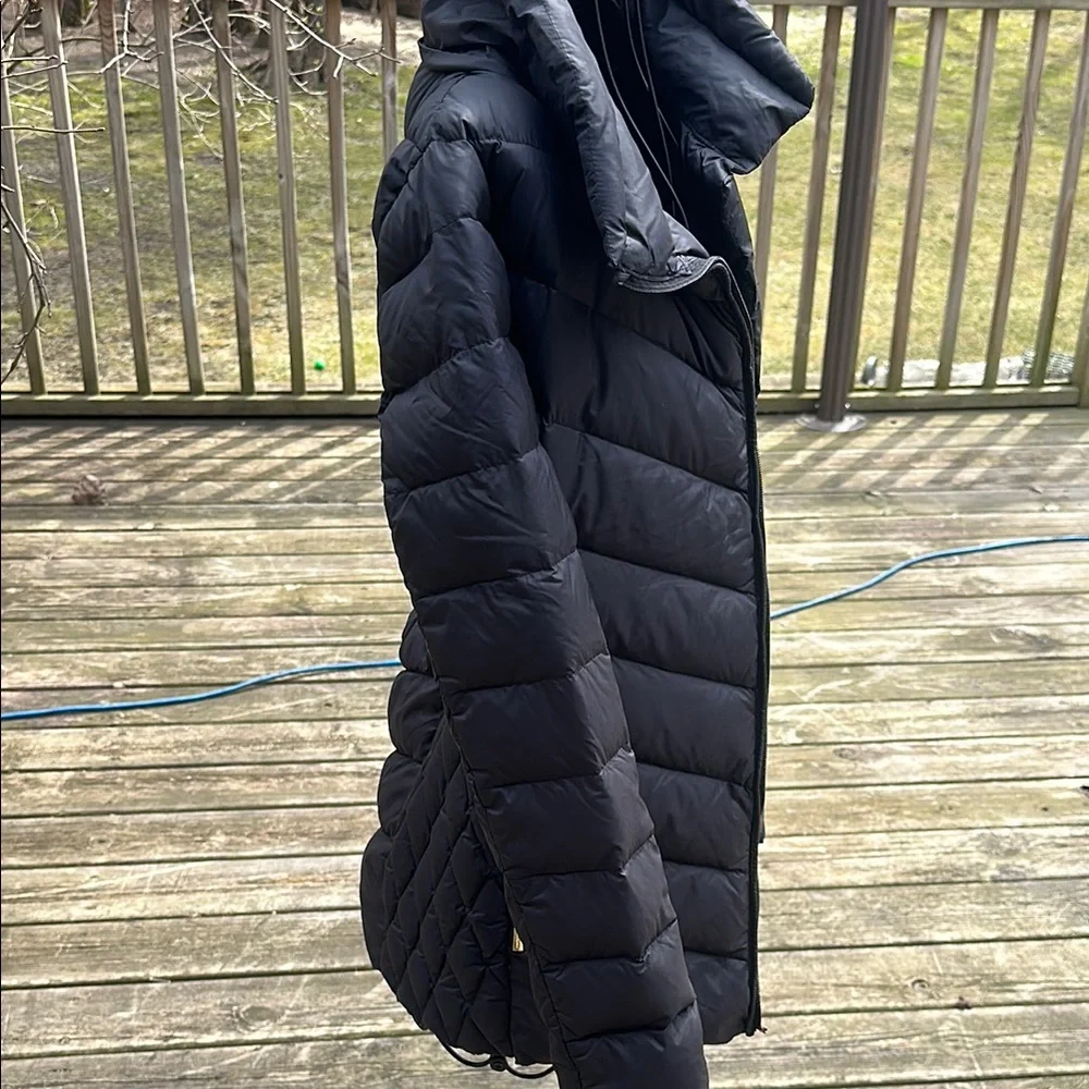 Michael Kors Black Puffer Jacket with Chevron Stitching - Picture 11 of 12